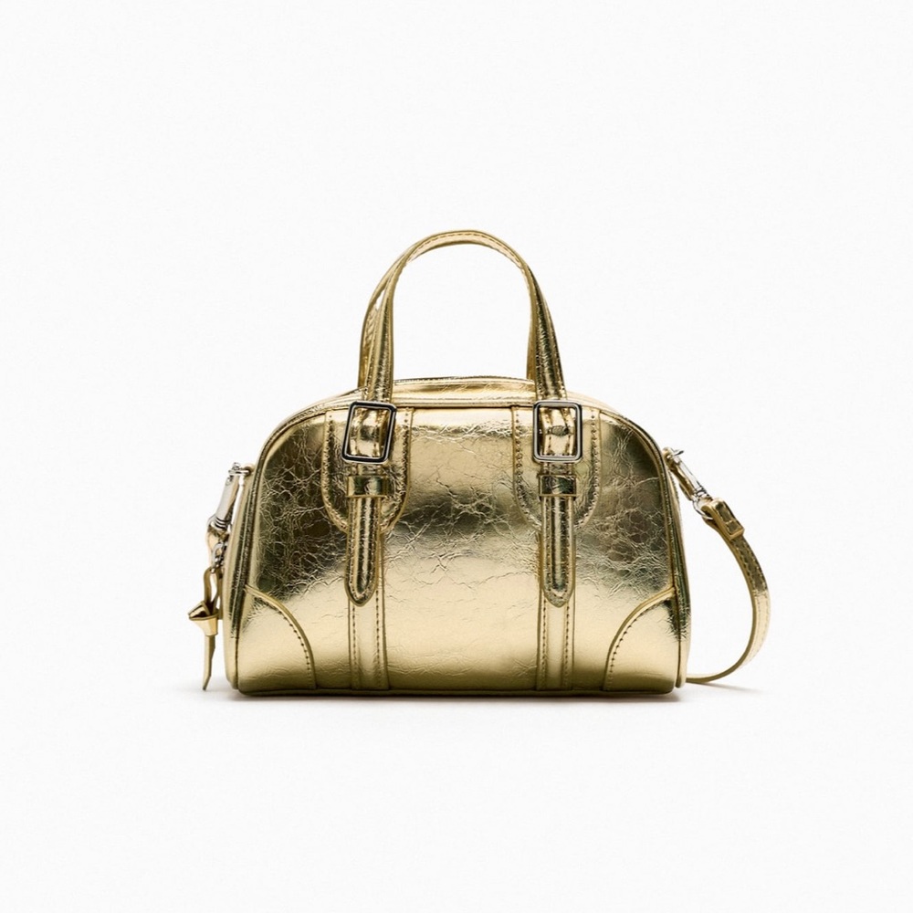 Zara golden buckled bag NWT